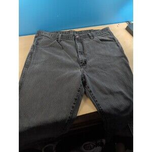 Rustler Black Jeans Mens 38x30 Regular Fit Straight Leg Cotton Denim Workwear